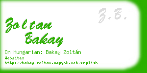 zoltan bakay business card