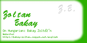 zoltan bakay business card